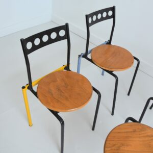 4 chaises postmodern design Menphis 80 vintage 25