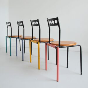 4 chaises postmodern design Menphis 80 vintage 8