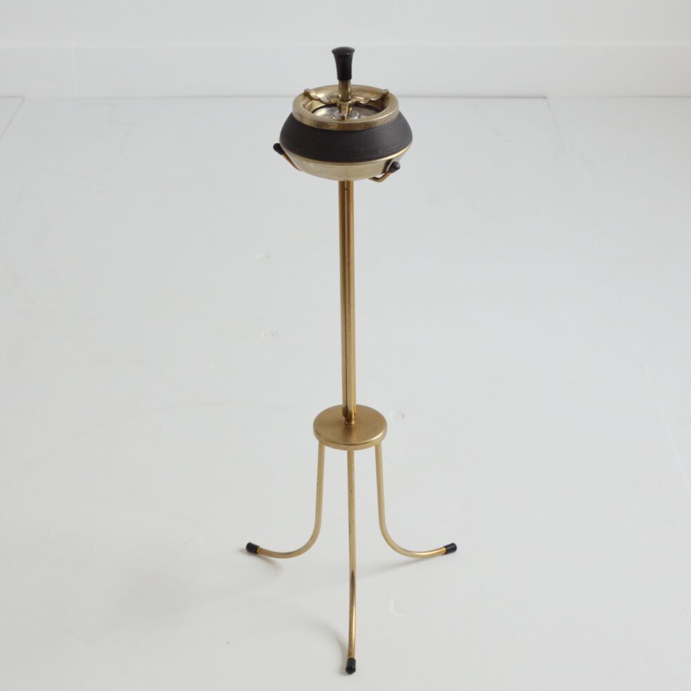 Cendrier sur pied tripode Soveno vintage 1950