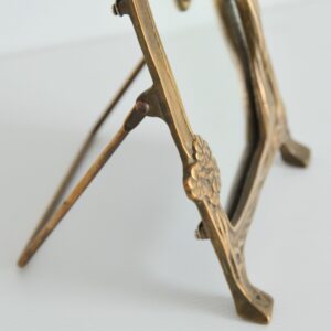 Miroir à poser Art Nouveau en laiton doré vintage 14
