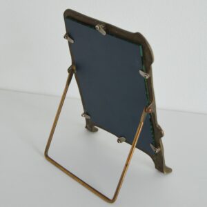 Miroir à poser Art Nouveau en laiton doré vintage 15