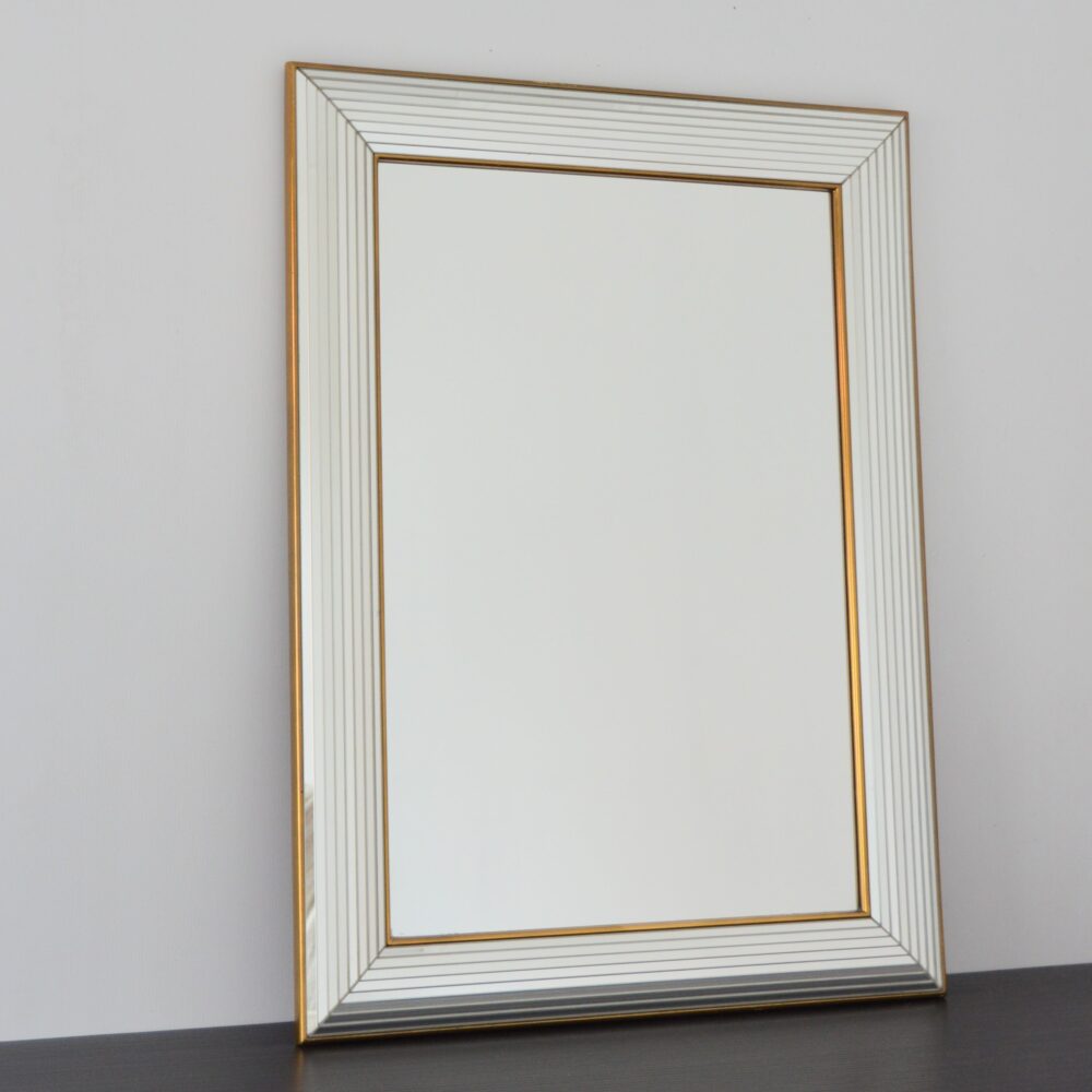 Miroir mural Deknudt Hollywood Regency Belgique vintage 1970s