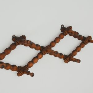 porte manteaux accordéon : pliant bois tourné 1950 vintage 10