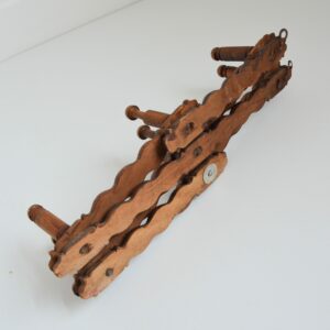 porte manteaux accordéon : pliant bois tourné 1950 vintage 14