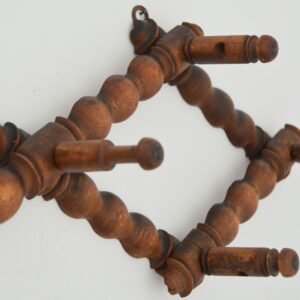 porte manteaux accordéon : pliant bois tourné 1950 vintage 6