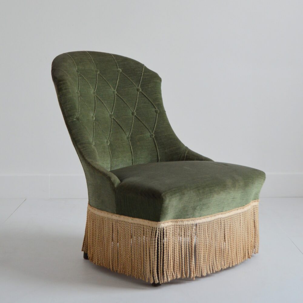 Fauteuil crapaud vintage 1960s