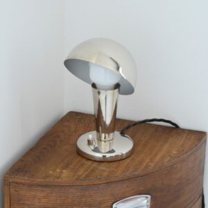 Lampe champignon chromée Art déco 1950 vintage 13