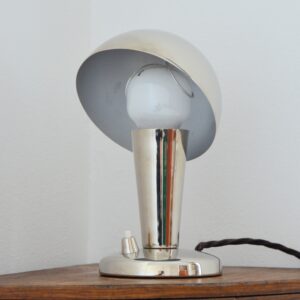 Lampe champignon chromée Art déco 1950 vintage 15