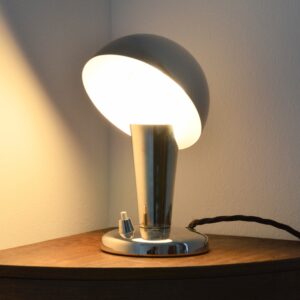 Lampe champignon chromée Art déco 1950 vintage 16