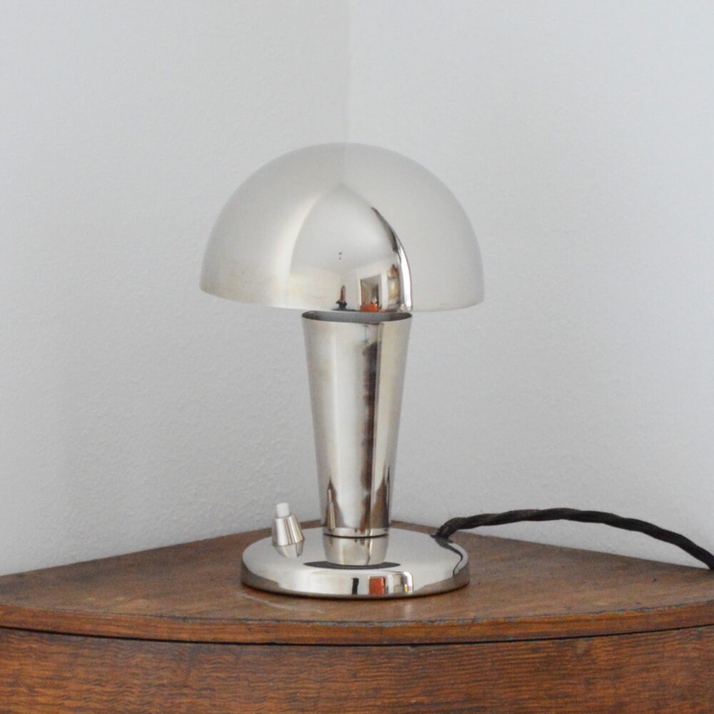 Lampe champignon de table / chevet / Bureau  chromée 1950s