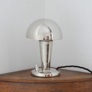 Lampe champignon chromée Art déco 1950 vintage 2
