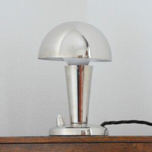Lampe champignon chromée Art déco 1950 vintage 8