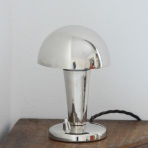 Lampe champignon chromée Art déco 1950 vintage 9