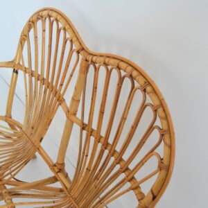 Banquette : canapé rotin 1960 vintage 9