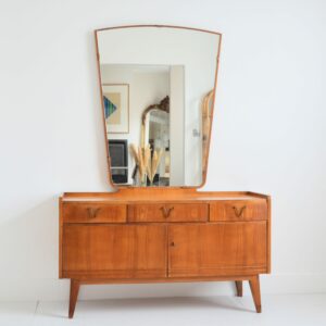 Coiffeuse pieds compas 1960 vintage 1