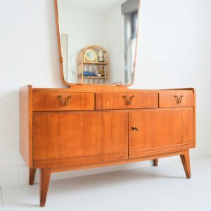 Coiffeuse pieds compas 1960 vintage 12
