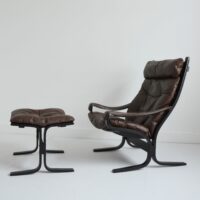 Fauteuil Siesta avec ottoman par Ingmar Relling pour Westnofa 1960 vintage 3