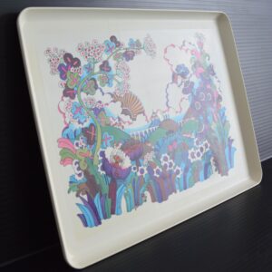 Plateau Tupperware JP Barthe dessin psychédélique 1970 vintage 10