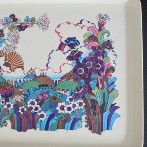 Plateau Tupperware JP Barthe dessin psychédélique 1970 vintage 5
