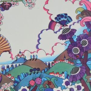 Plateau Tupperware JP Barthe dessin psychédélique 1970 vintage 6