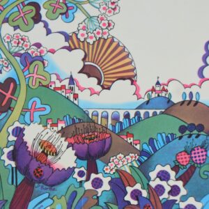 Plateau Tupperware JP Barthe dessin psychédélique 1970 vintage 7