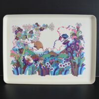 Plateau Tupperware JP Barthe dessin psychédélique vintage 1970s