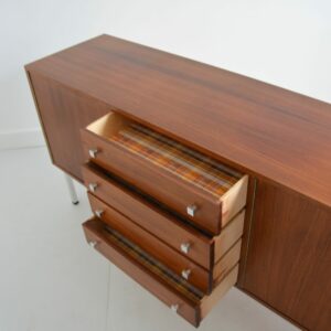 enfilade scandinave teck et chrome 1960 vintage Belgique 34