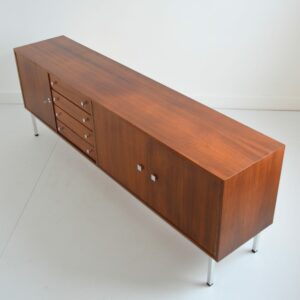 enfilade scandinave teck et chrome 1960 vintage Belgique 35