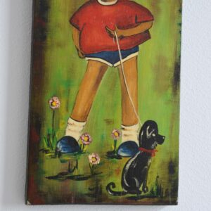 Petit cadre mural décor enfant 1950 vintage 3