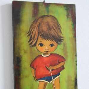 Petit cadre mural décor enfant 1950 vintage 4