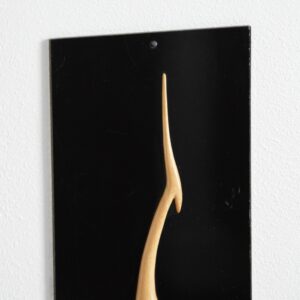 Petit cadre mural scandinave décor héron 1970 vintage 9