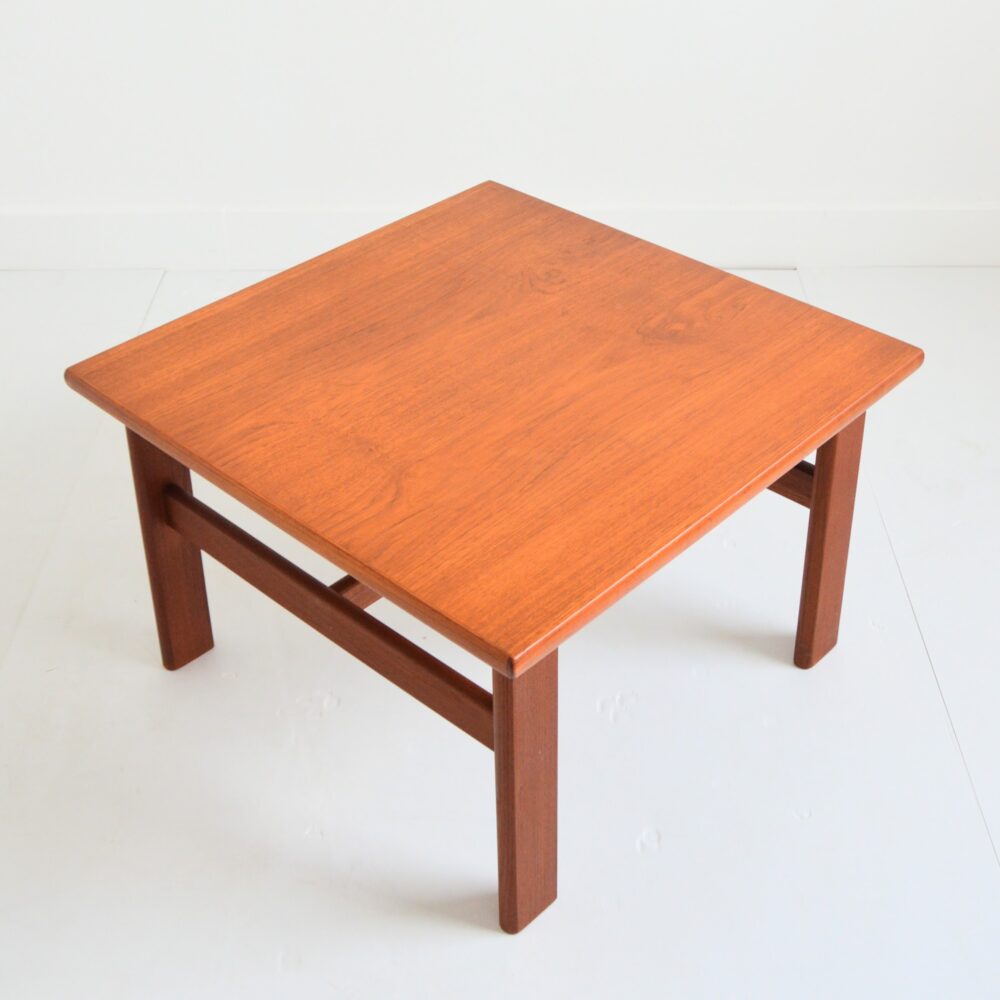 Table basse carrée scandinave teck vintage 1960s