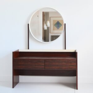 Coiffeuse placage palissandre de rio 1970 vintage 1