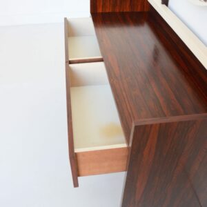 Coiffeuse placage palissandre de rio 1970 vintage 18