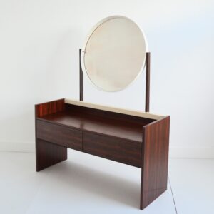 Coiffeuse placage palissandre de rio 1970 vintage 24