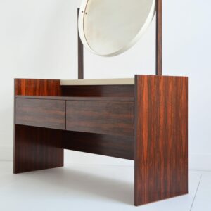 Coiffeuse placage palissandre de rio 1970 vintage 30