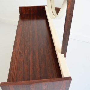 Coiffeuse placage palissandre de rio 1970 vintage 43