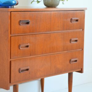 Commode scandinave teck 1960 vintage 7