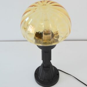 Lampe Art déco 1920 : 1930 fer forgé et verre vintage 11