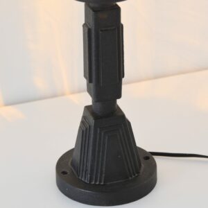 Lampe Art déco 1920 : 1930 fer forgé et verre vintage 15