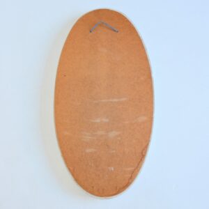 Miroir ovale blanc 1960 vintage 11