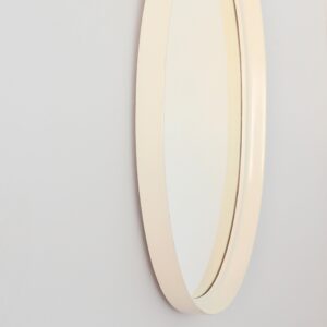 Miroir ovale blanc 1960 vintage 8