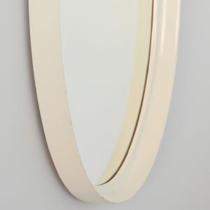 Miroir ovale blanc 1960 vintage 9