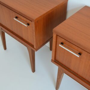 Paire de chevets scandinave teck 1960 vintage 14