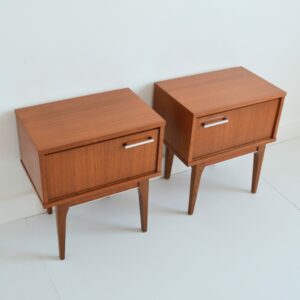 Paire de chevets scandinave teck 1960 vintage 7