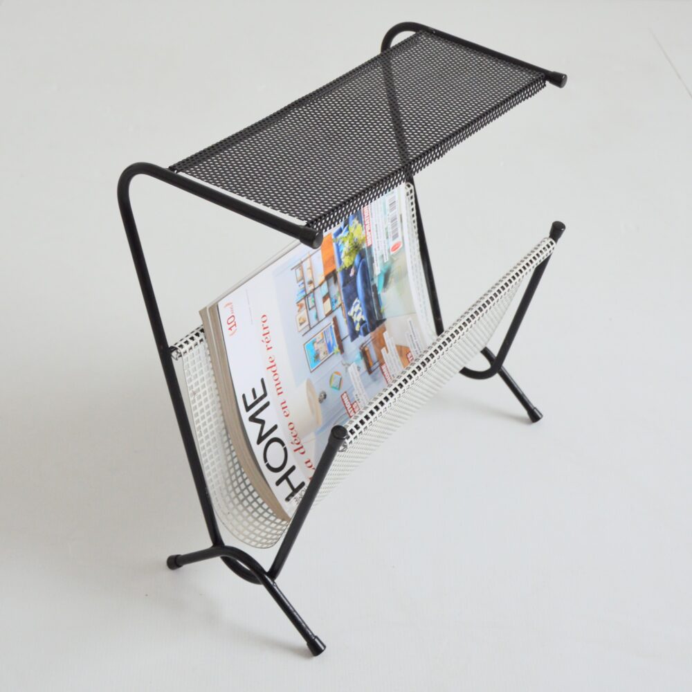 Porte revues en métal perforé Pilastro 1950s