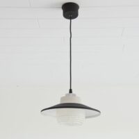 Suspension en verre et métal 1950 Louis Kalff