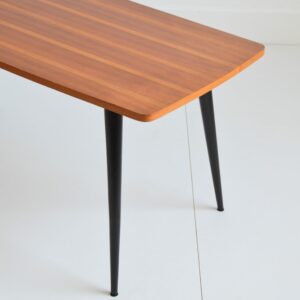 Table basse scandinave pieds compas 1960 vintage 10