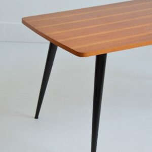 Table basse scandinave pieds compas 1960 vintage 3