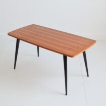 Table basse scandinave pieds compas 1960 vintage 9